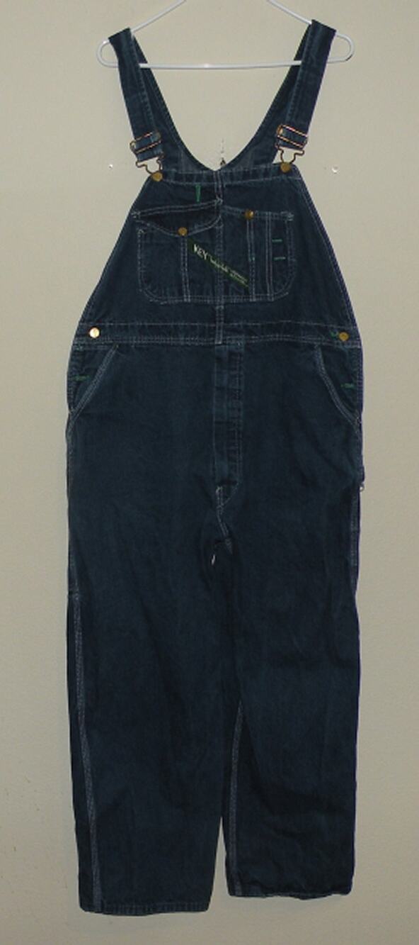 Vtg 80s Key Imperial Men’s 42 x 29 Denim Bib Overalls Blue Talon Zipper USA